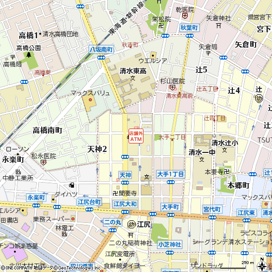 天神別館付近の地図